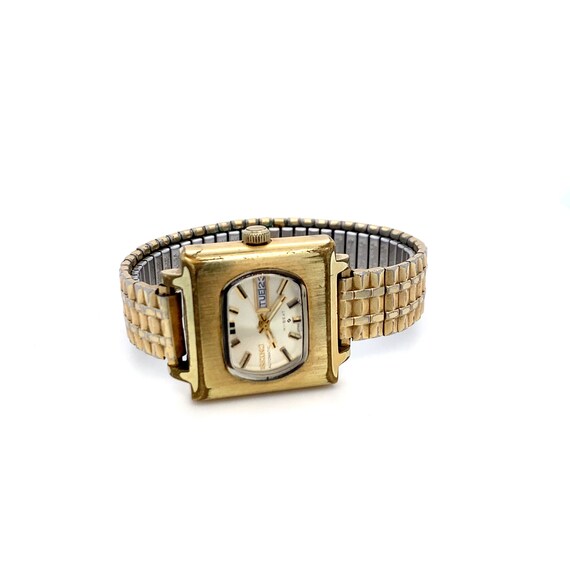 Lady's Vintage Hi-Beat Automatic Gold Toned  Seik… - image 6