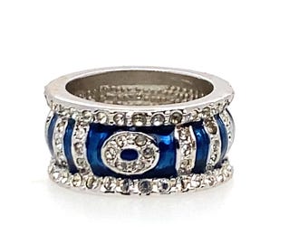 Vintage Statement Ring Kenneth Lane Art Deco Wide Band with Original Box and Paperwork