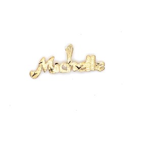 Blinged Out MICHELLE Name Plate Custom 3D Name Necklace, Two-tone Stainless Steel  main image 3