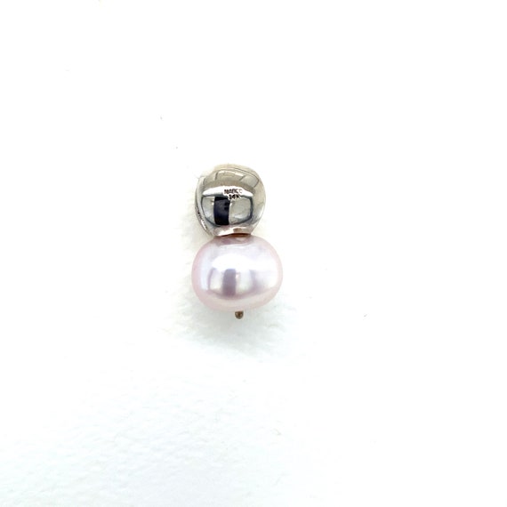 Vintage White Gold White Cultured Pearl Pendant