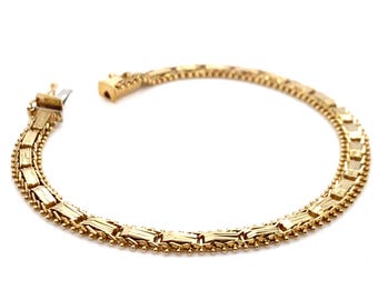 Vintage Gold Bracelet Jubilee Style with Safety Catch