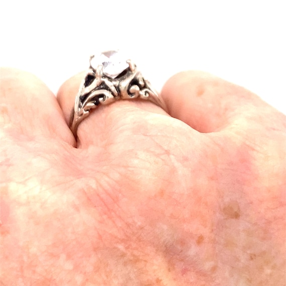 Vintage Sterling Statement Ring with Scrollwork a… - image 10