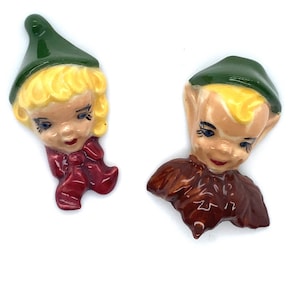 Vintage Elf Head Ceramic Mold From Holland For Pins Or Doll Making