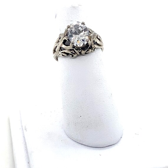 Vintage Sterling Statement Ring with Scrollwork a… - image 5