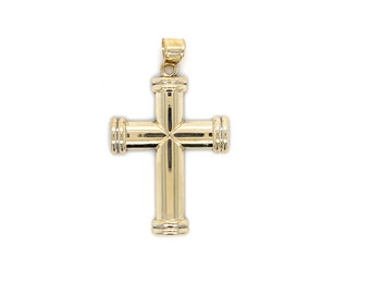 Vintage Yellow Gold Oversized Plain Cross