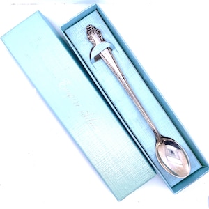 Vintage Empire Sterling Silver Engravable Baby Spoon with Box