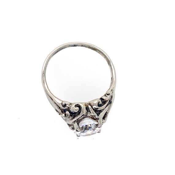 Vintage Sterling Statement Ring with Scrollwork a… - image 4