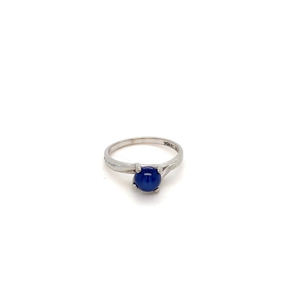 Vintage White Gold Blue Linde Star Sapphire Ring