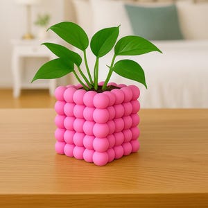 Colorful Bubble Planter: 3D Printed Eco-Friendly Waterproof Pot