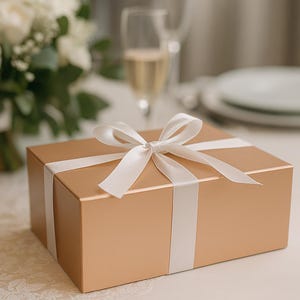 Elegant Magnetic Gift Box – Keepsake Packaging with Optional Ribbon and Paper Filler for Weddings, Birthdays and Holidays