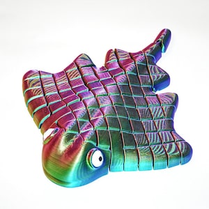 3D Printed Articulated Stingray Toy – Bioplastic Ocean Creature | Colorful Fidget Toy & Sea Decor | Eco-Friendly Gift for Kids and Adults
