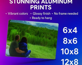 Custom Photo on Glossy Metal: Modern Aluminum Print, Ready to Hang