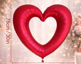 Giant Open Heart Foil Balloon, 30 Inch Wedding Proposal Decoration