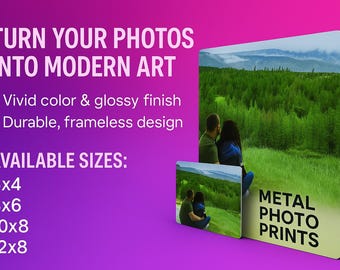 Custom Metal Photo Print | Aluminum Picture Wall Art | Personalized Photo Gift