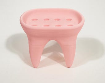 3D Printed Tooth Soap Dish: Modern PLA Bathroom Decor