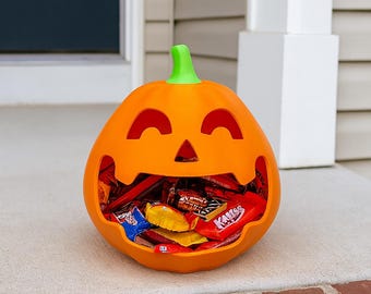 3D Printed Jack O'Lantern Candy Bowl: Halloween Party Treat Holder