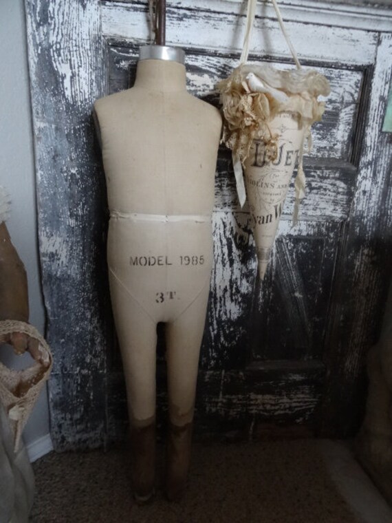 Vintage Shabby Victorian Child Mannequin Dress Form Etsy