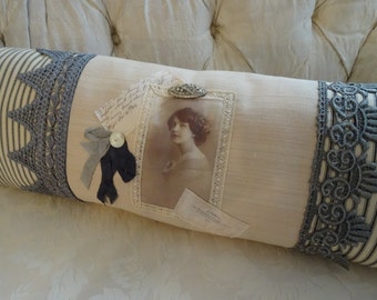 SALE Shabby Cottage Chic Victorian OOAK Lovely Pillow