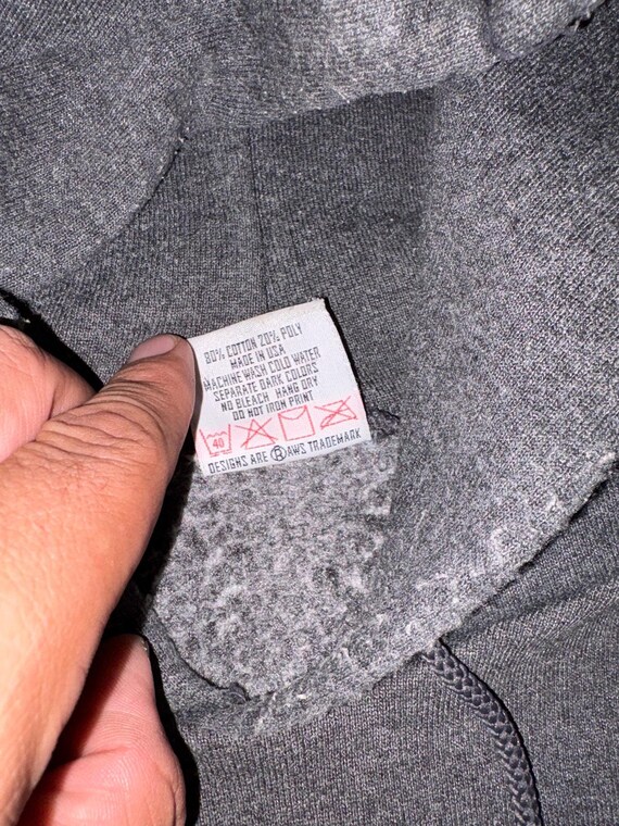 Vintage 90s Alien workshop basic gray hoodie XXL … - image 3