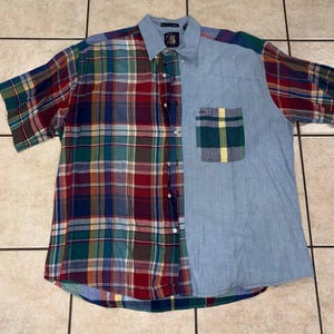 Vintage GANT patchwork madras Salty Dog size XL men’s plaid button up