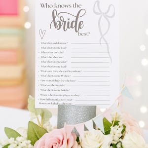 Who knows the bride best? Bridal shower games