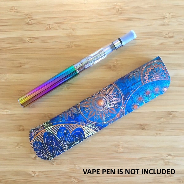 VAPE PEN CASE, Vape Pen Holder, E-Cig Holder, E-Cig Case, Vape Holder, Vape Pouch, Vape Sleeve - Blue Clockwork