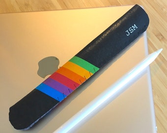 Personalised Rainbow Apple Pencil Case, Apple Pencil Holder, Apple Pencil Sleeve, Apple Pencil Cover, iPad Pencil Case, iPad Pencil Sleeve