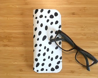 Dalmatian Spots Glasses Case for Sunglasses and Reading Glasses - Dog Lover Disney Dalmatian Gift