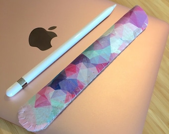 Apple Pencil Case, Apple Pencil Holder, Apple Pencil Sleeve, Apple Pencil Cover, iPad Pencil Case - Pink Geometric