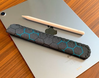 Blue Honeycomb Apple Pencil Case: Felt iPad Pencil Sleeve