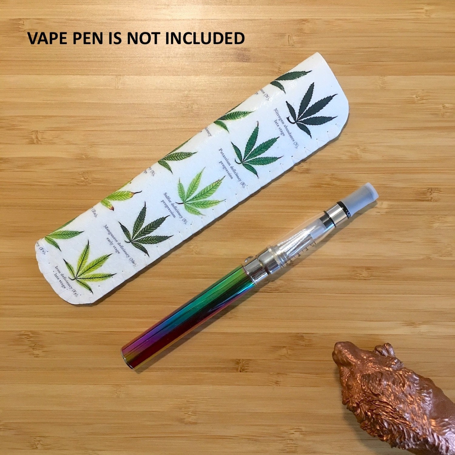 Marijuana Leaf E-cig Case, E-cig Holder, VAPE Pen Holder, Vape Pen Case,  Vape Holder, Vape Pouch - Cannabis Weed Leaf Case