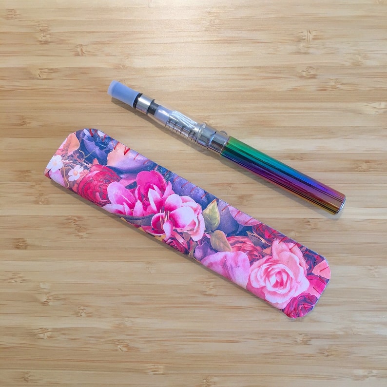 VAPE HOLDER, Vape Case, Vape Pen Case, eCig Holder, eCig Case, Vape Pouch Vintage Flowers image 1