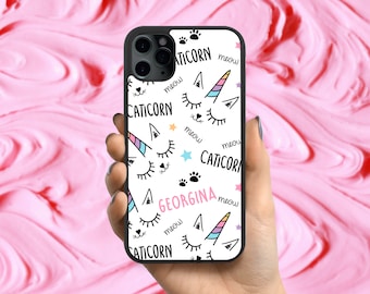 Cute Y2K Cat Unicorn iPhone Case / Caticorn iPhone Case / Funny Cat iPhone Case / Gen Z Cat iPhone Case