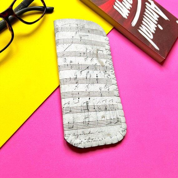 Music Sheet Manuscript Glasses Case for Reading Glasses and