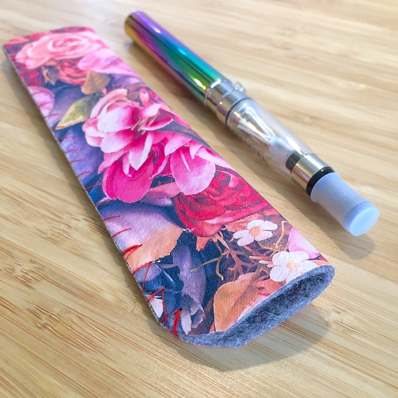 VAPE HOLDER, Vape Case, Vape Pen Case, eCig Holder, eCig Case, Vape Pouch Vintage Flowers image 4