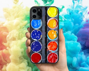 Watercolour Paint Palette iPhone Case for iPhone 11, 12, 13, 14, 15, SE, Art Paint iPhone Case, Gift for Artist