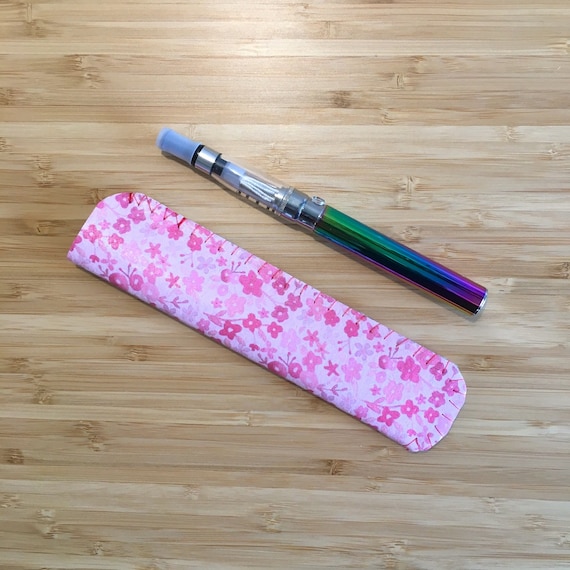Vape Case, Vape Pen Case, Vape Pen Holder Pink Flower Vape Case