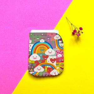 Kawaii Rainbow Birth Control Pill Case: Discreet Felt Pill Sleeve