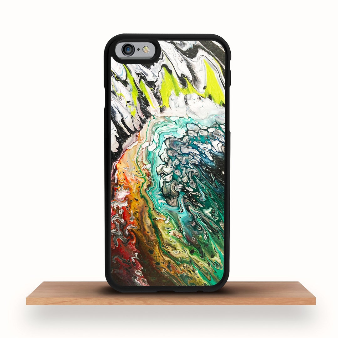 Green Marble iPhone Case/ Acrylic Pour Art iPhone Case / Etsy