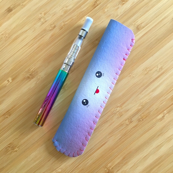 Cute Y2K Purple Kawaii Face VAPE CASE, Vape Pen Holder With Keyring  Attachment for Lanyard