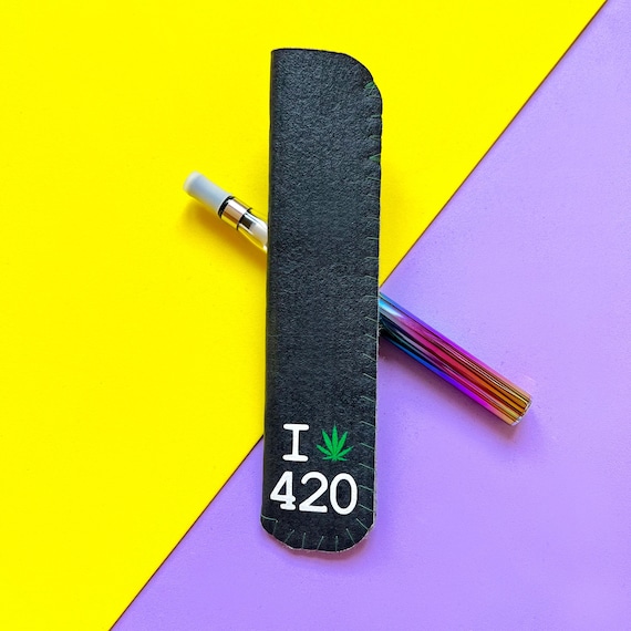 vape 420 420 Weed Ecig Pouch Lanyard, VAPE Pen Holder Wristlet, Vape Sleeve -  Cannabis Marijuana Ecig Case With Keyring, Lanyard or Wristlet