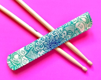 Green Mandala Pattern Drum Stick Case