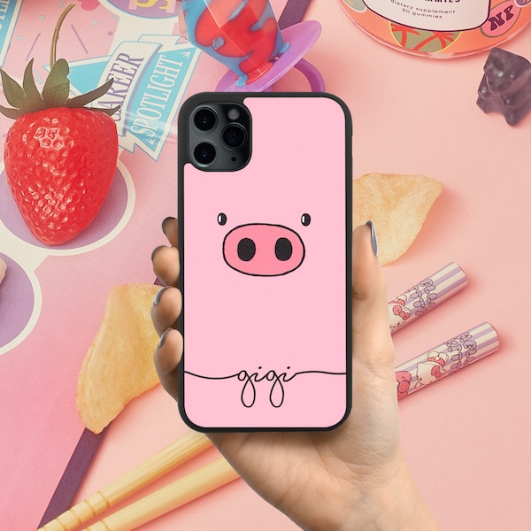 Personalised Kawaii Pig iPhone 15 Case / iPhone 14 Case /Pink iPhone 13 Case / iPhone 12 Case / Kawaii iPhone Case / Pink Pig iPhone Case