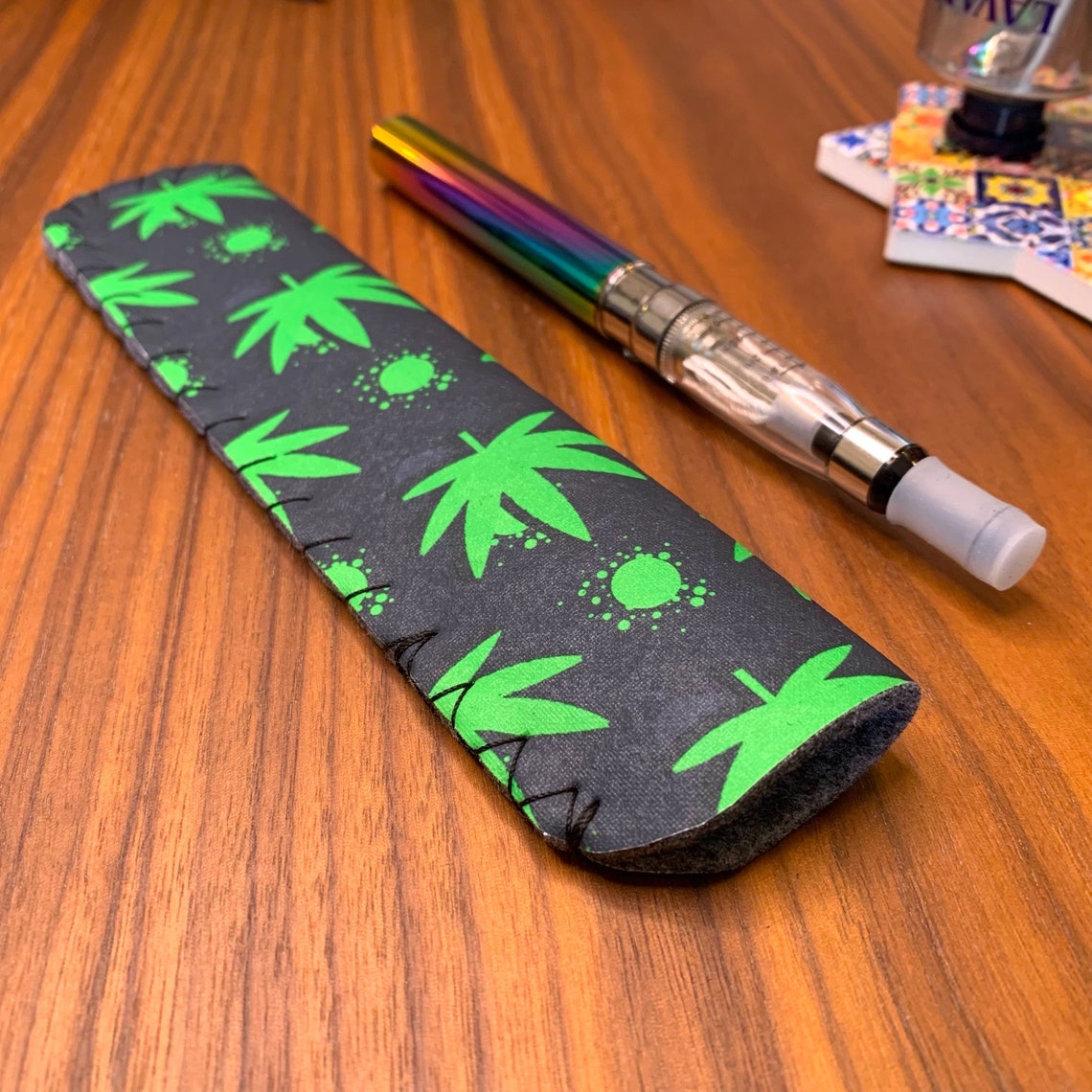 Green Marijuana Weed VAPE Pen Holder Vape Pen Case Vape Etsy UK