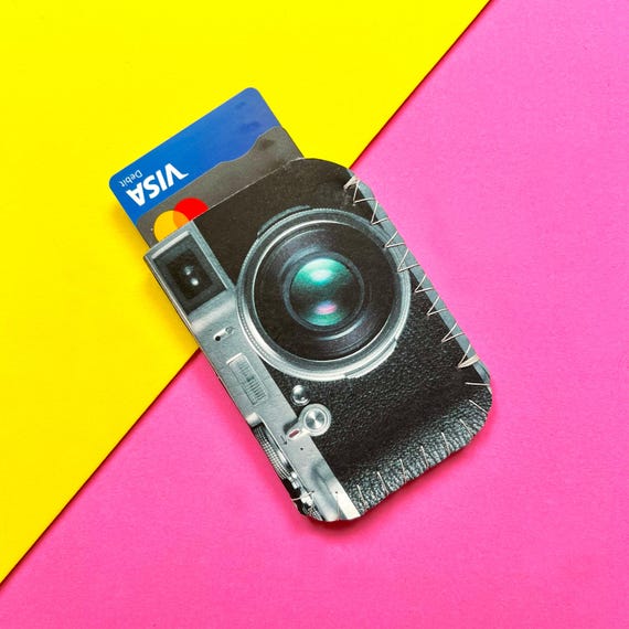 Oyster Card Holder, Retro Camera Card Holder, Card Case, Card Sleeve, Travel Pass Holder - Gift for Photographer