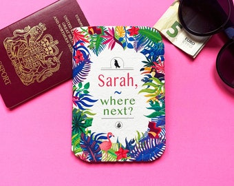 Funda para pasaporte personalizada, funda para pasaporte, billetera para pasaporte, estuche para pasaporte, funda para pasaporte - Verano tropical