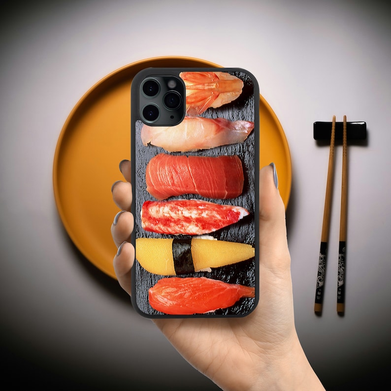 Japanese Sushi iPhone Case, Japanese iPhone 15 Case, Fish iPhone Case, iPhone 12 Case, iPhone 13 Pro Case, iPhone SE Case, iPhone 11 Case image 1