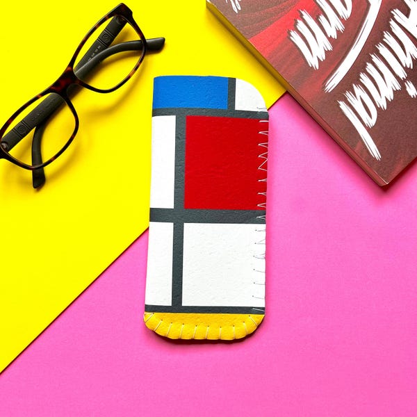 Estuche para gafas Mondrian Art: regalo de viaje para llevar tus gafas de sol
