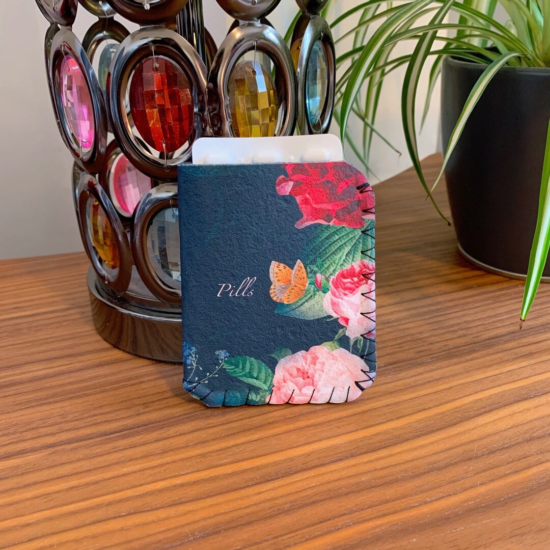 Personalised Birth Control Case, Flower Birth Control Pill Holder, Pill