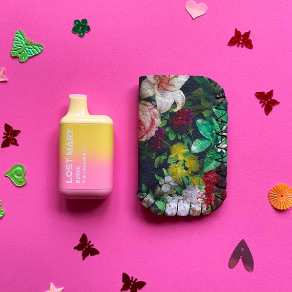 Floral Mini Vape Case for All Vape Pods With Keyring or Lanyard